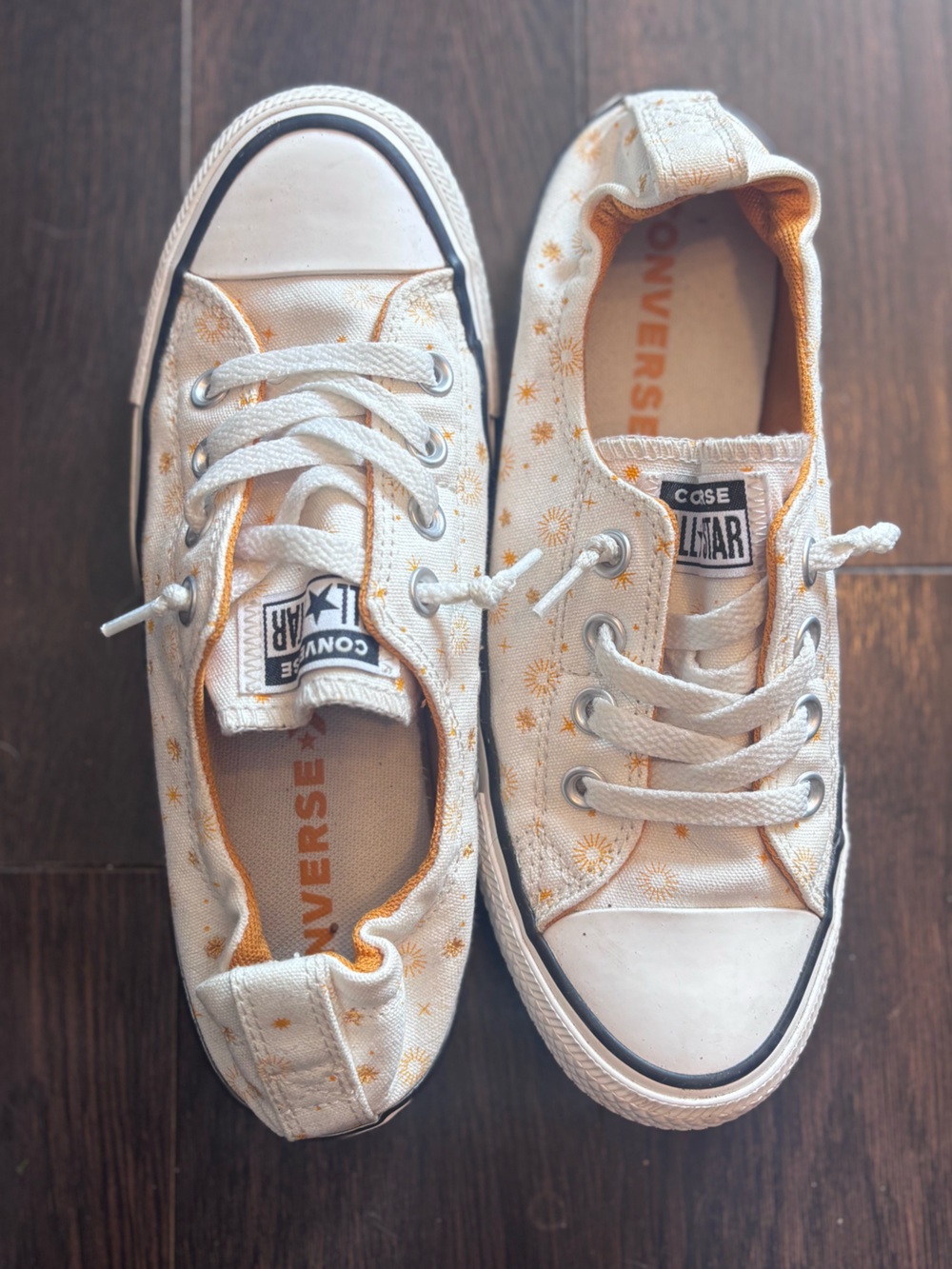 Converse Chuck Taylor All Star Shoreline Gold Celestial Sun Print Sneakers 7.5